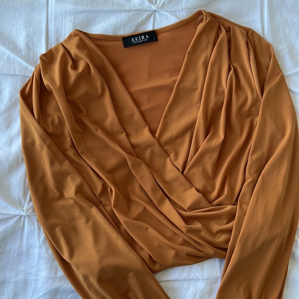 Akira Golden Yellow Blouse Size L